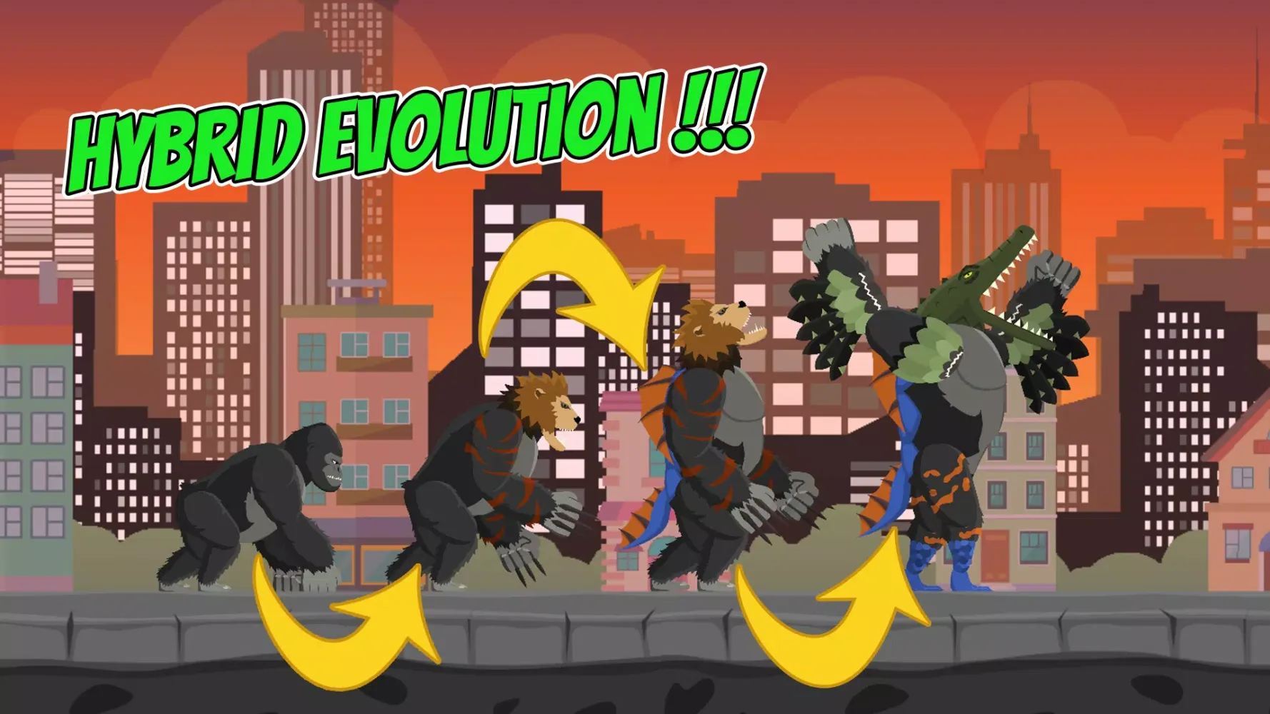 Tangkapan layar Hybrid Gorilla: Urban Rampage