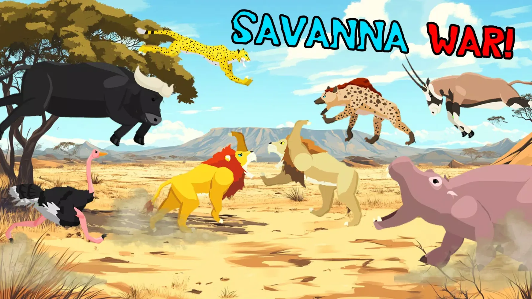 Capturas de pantalla de Lion Fights Savannah Animals