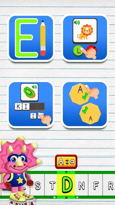 ภาพหน้าจอของ ABC Dinos Premium: Reading