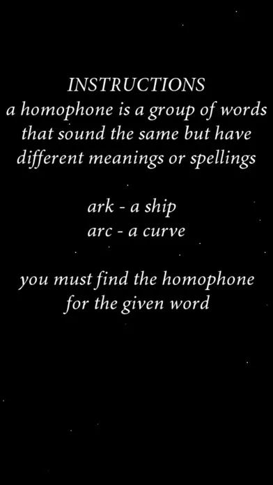 Homophone سکرین شاٹس