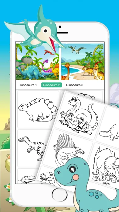 صور Dinosaurs Drawing Coloring Pages for kids