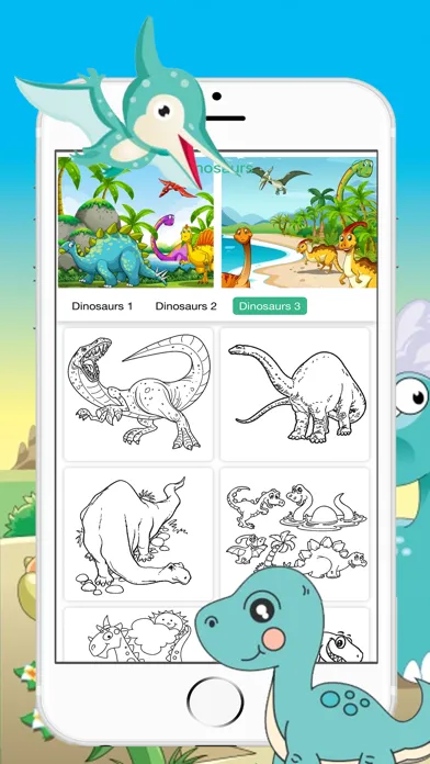 صور Dinosaurs Drawing Coloring Pages for kids