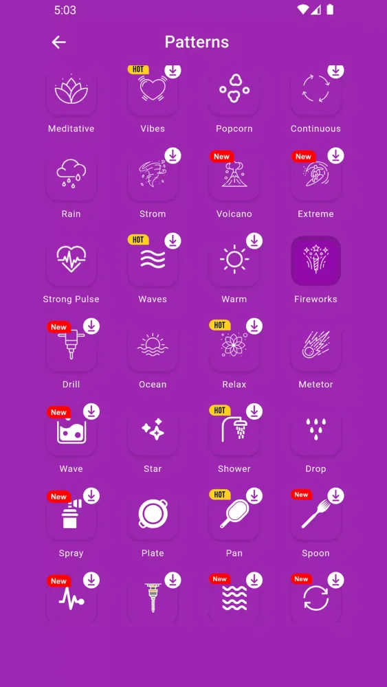 Ảnh chụp màn hình của Vibrator