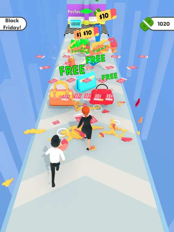 Capturas de tela do Discount Run. iPad 