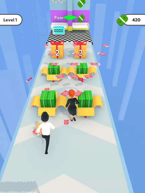 Capturas de tela do Discount Run. iPad 