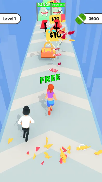 Capturas de tela do Discount Run.