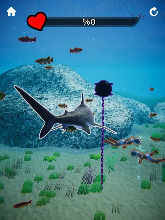 Tangkapan skrin Shark Revenge iPad 