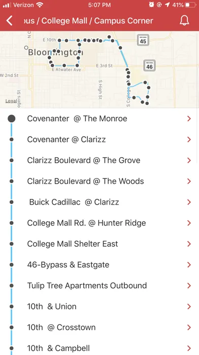 Captures d'écran de DoubleMap Bus Tracker
