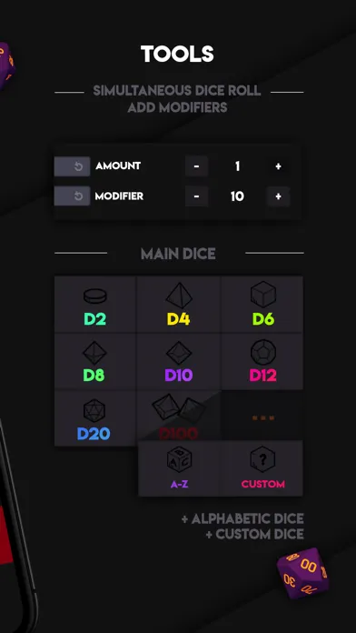 ภาพหน้าจอของ Rolld - Dice Roller
