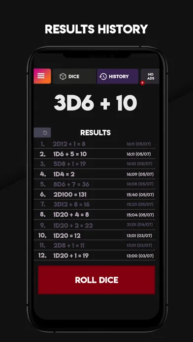 ภาพหน้าจอของ Rolld - Dice Roller