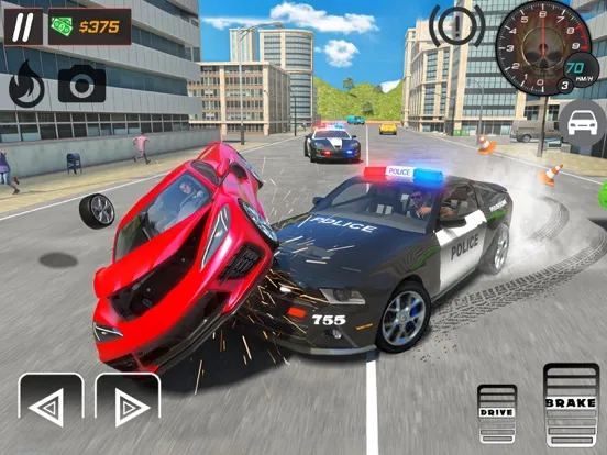 Police Chase Car Driving 3D iPad 应用截图
