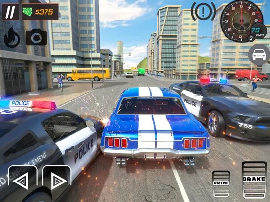Police Chase Car Driving 3D iPad 应用截图