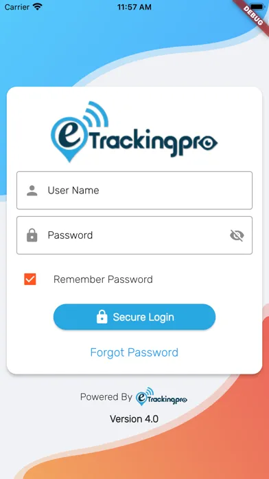 Capturas de tela do eTrackingPro