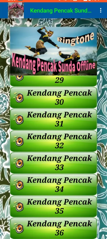 Tangkapan skrin Kendang Pencak Sunda Offline