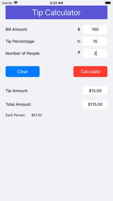 Tangkapan skrin Tip Calculator - Tip %
