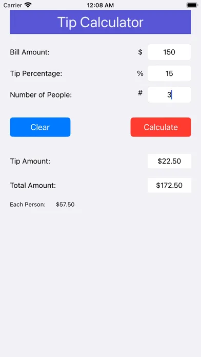 Tangkapan skrin Tip Calculator - Tip %
