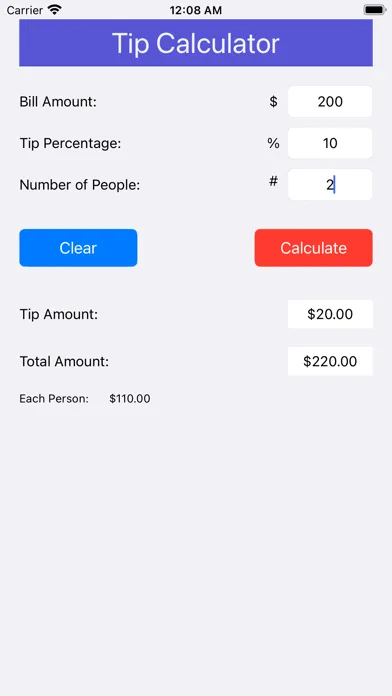 Tangkapan skrin Tip Calculator - Tip %