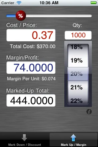 MarkUp Markdown - Margin Calculator & Sale Price Tool سکرین شاٹس