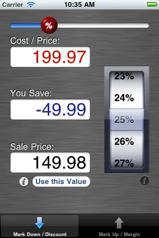MarkUp Markdown - Margin Calculator & Sale Price Tool سکرین شاٹس