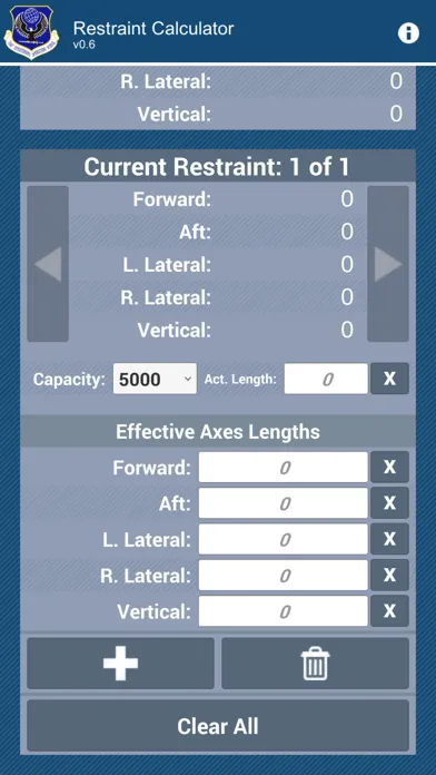 Скриншоты USAF EOS Restraint Calculator