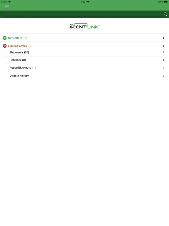 EDC-Agentlink® Mobile iPad 應用截圖