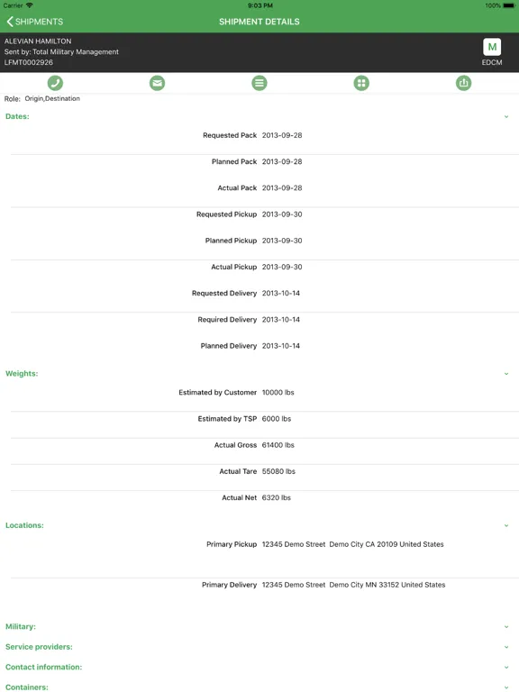 EDC-Agentlink® Mobile iPad 應用截圖