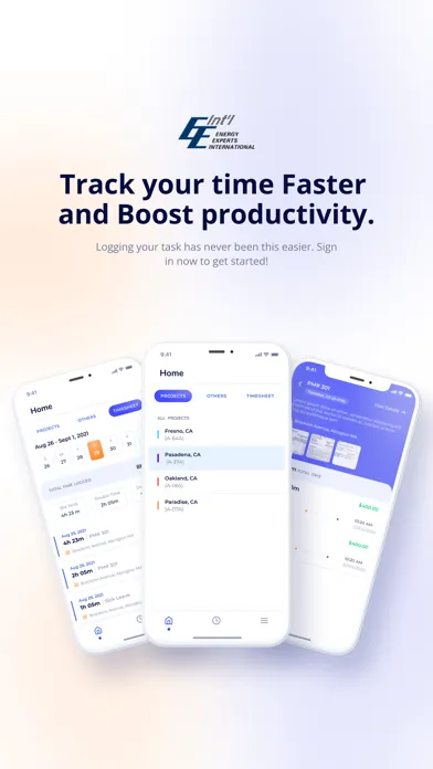 Capturas de pantalla de EEI Timesheet App