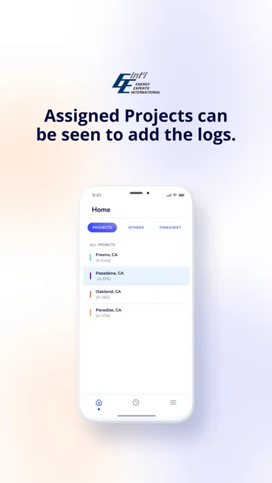 Capturas de pantalla de EEI Timesheet App