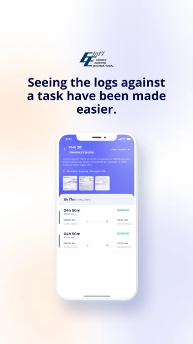 Capturas de pantalla de EEI Timesheet App