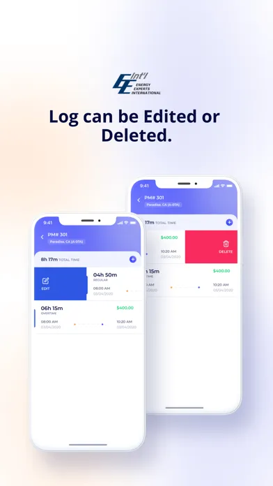 Capturas de pantalla de EEI Timesheet App