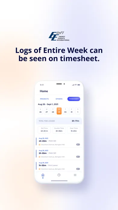 Capturas de pantalla de EEI Timesheet App