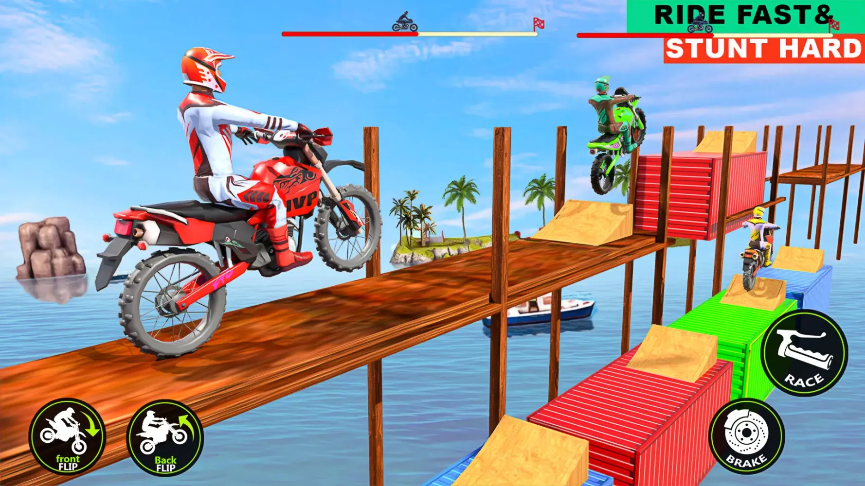 Mega Ramp Moto Stunt Bike Game应用截图
