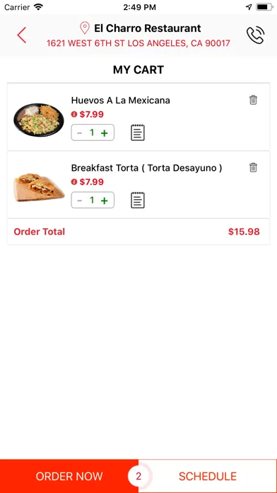 Screenshot di El Charro Mexican Food