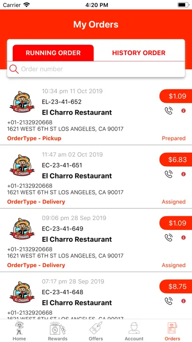 Screenshot di El Charro Mexican Food
