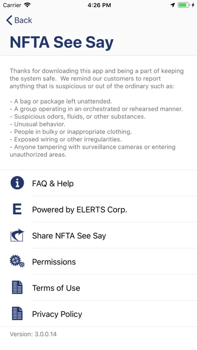 Screenshot di NFTA See Say