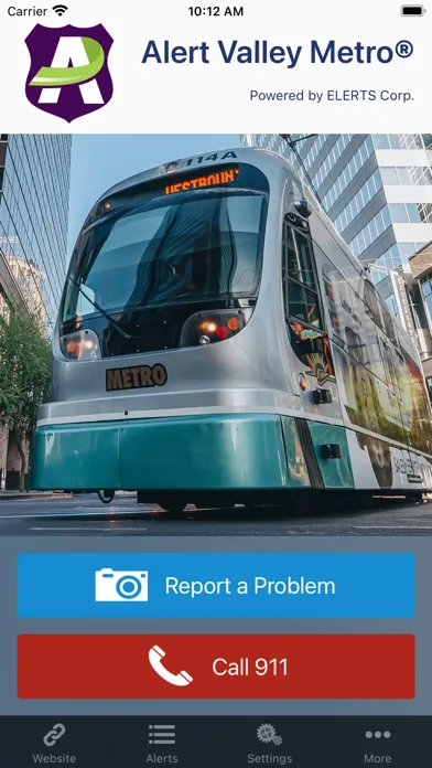 Ảnh chụp màn hình của Alert Valley Metro®
