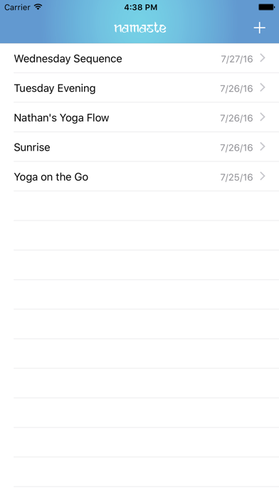 Tangkapan skrin My Yoga Flow