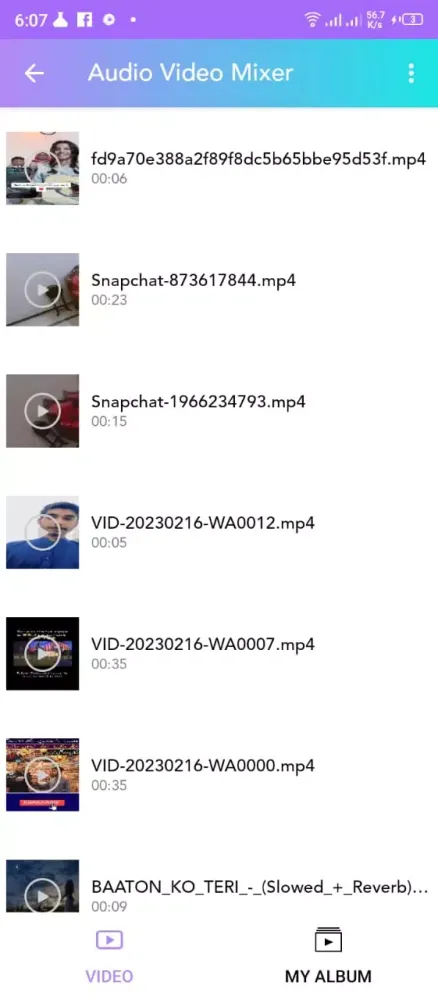 Tangkapan skrin EN video editor