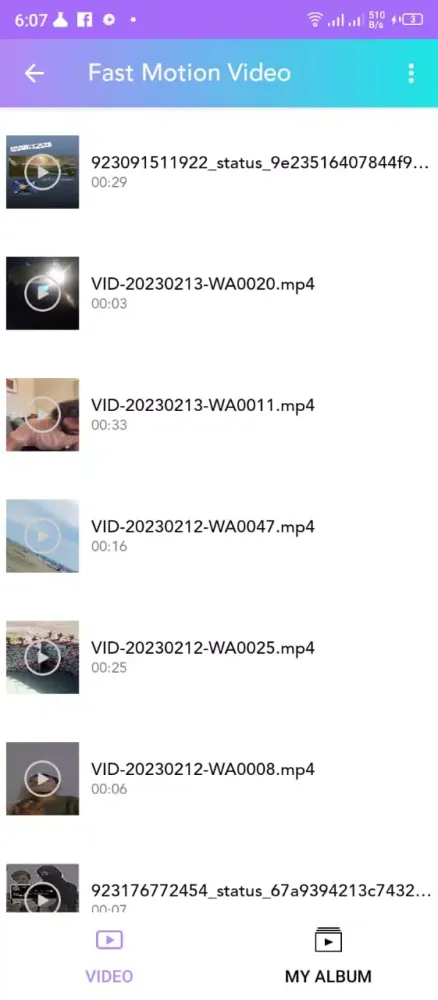 Tangkapan skrin EN video editor