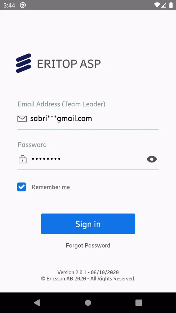 Tangkapan layar Eritop ASP