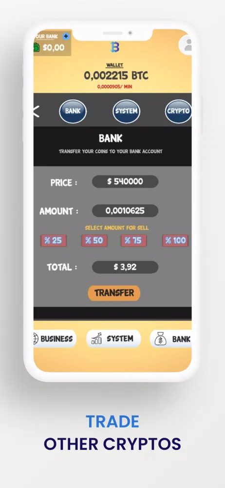 Capturas de tela do Crypto Mining Simulator
