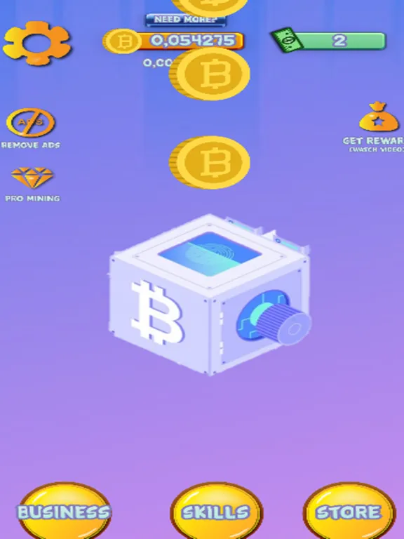 Ảnh chụp màn hình của Bitcoin Miner : Crypto Game iPad 