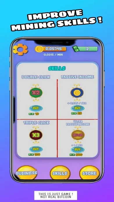 Ảnh chụp màn hình của Bitcoin Miner : Crypto Game