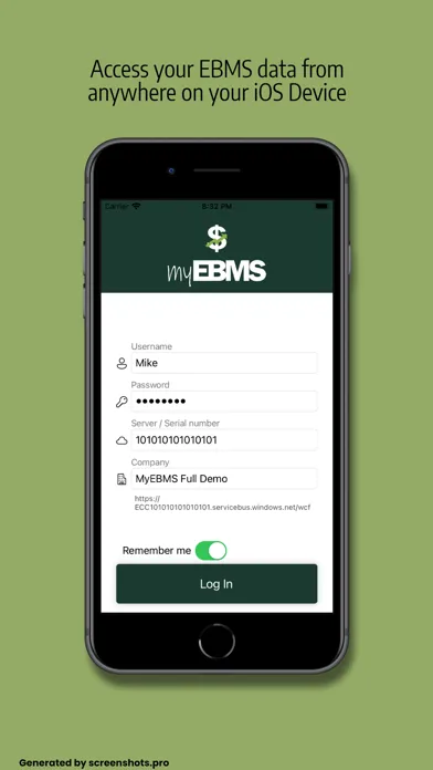 Ảnh chụp màn hình của MyEBMS