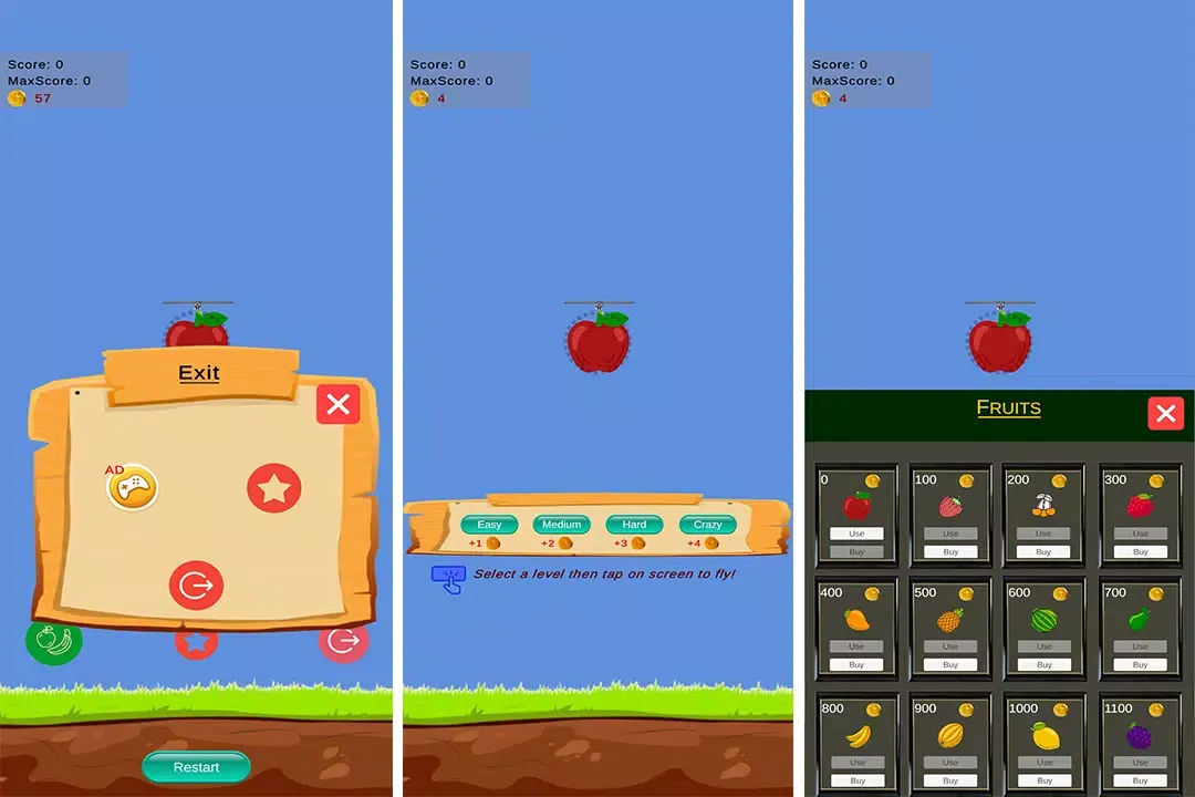 Flappy Fruit Screenshots