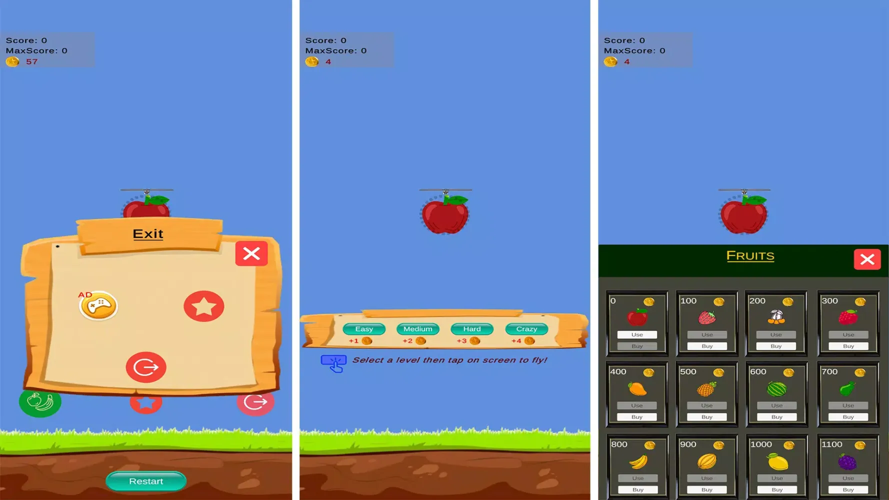 Flappy Fruit Screenshots