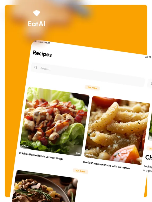 EatAI: Tasty Recipe Suggestion iPad  Screenshots