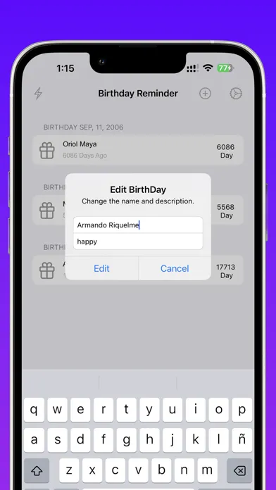تصاویر BirthDay Reminder List