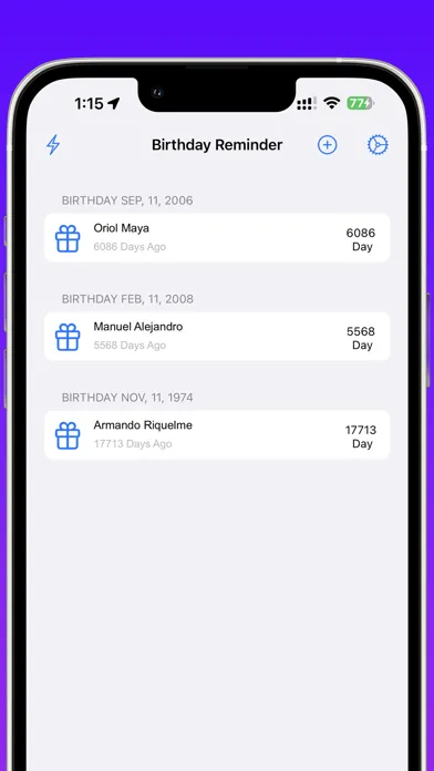 تصاویر BirthDay Reminder List