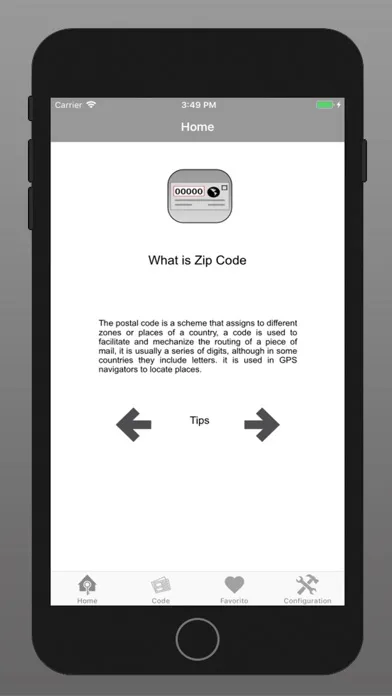 Zip Codes ePost Screenshots
